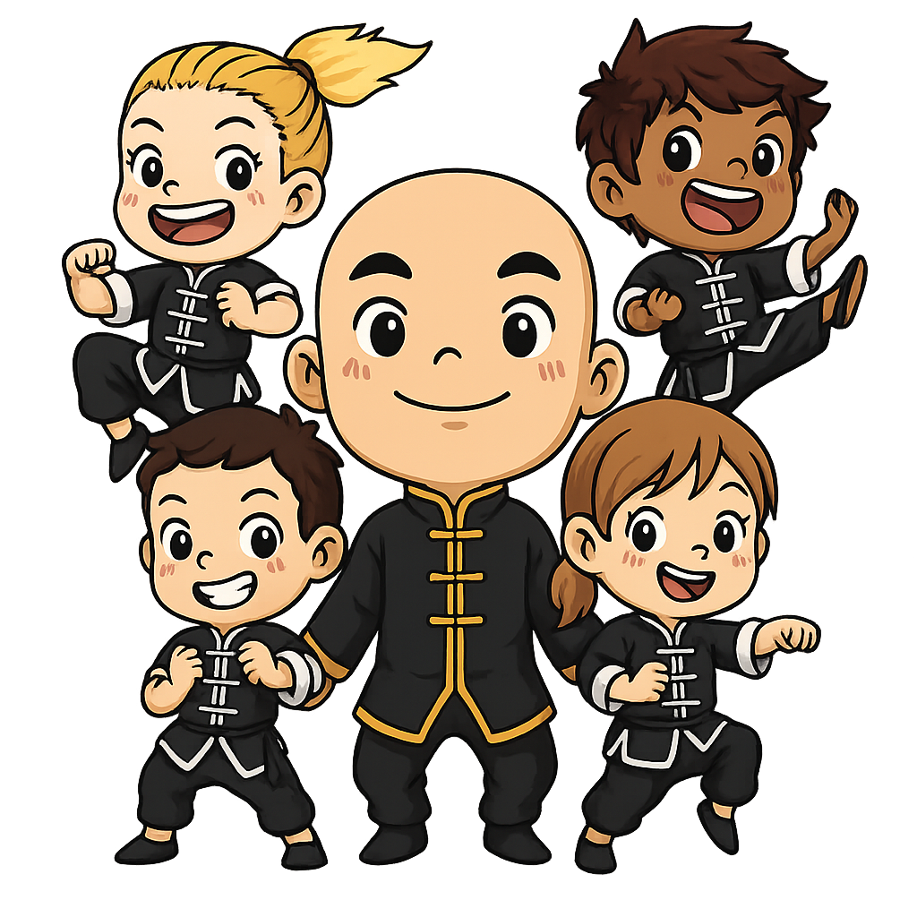 Happy martial arts students